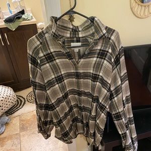 American eagle oversized flannel green XL
